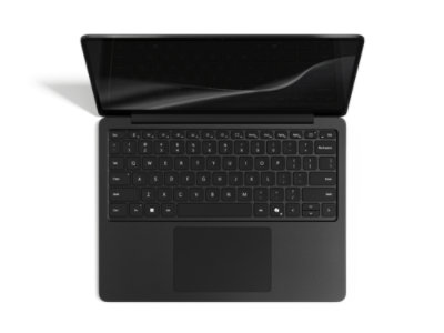 Vista superior de um Surface Laptop para Empresas na cor Preto.