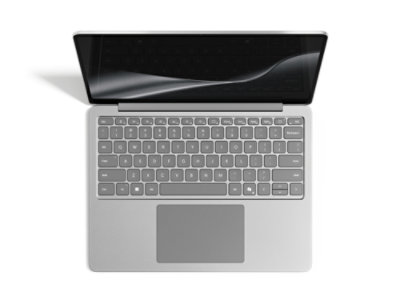 Vista superior do Surface Laptop para Empresas na cor Platina.