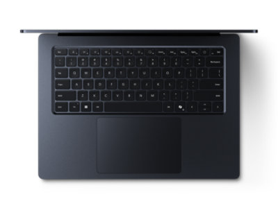 A top-down view of a Surface Laptop Ultra for Business in the color Nightfall.