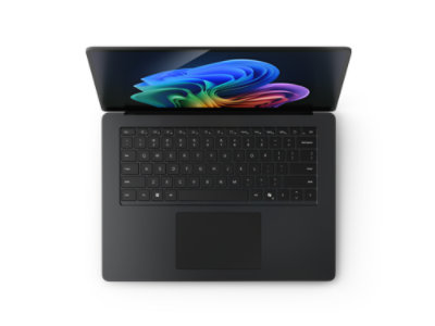 A top-down view of Surface Laptop for Business in the color Black.