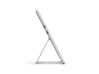 A side view of Surface Pro for Business in the color Platinum.