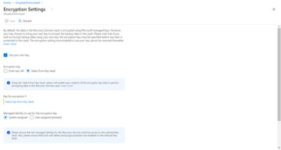 An overview in Backup center of a datasource for a user