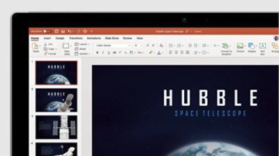 A PowerPoint presentation on the Hubble telescope
