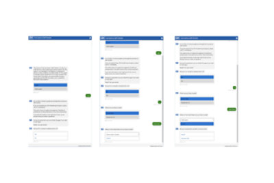 Ein Benutzer, der mit einem CDC-Chatbot spricht 