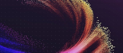 Κοντινό πλάνο ενός νέφους από σωματίδια.