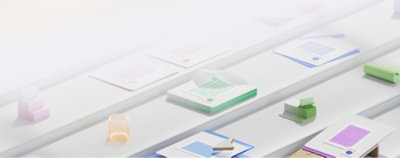 A group of sticky notes on a shelf.