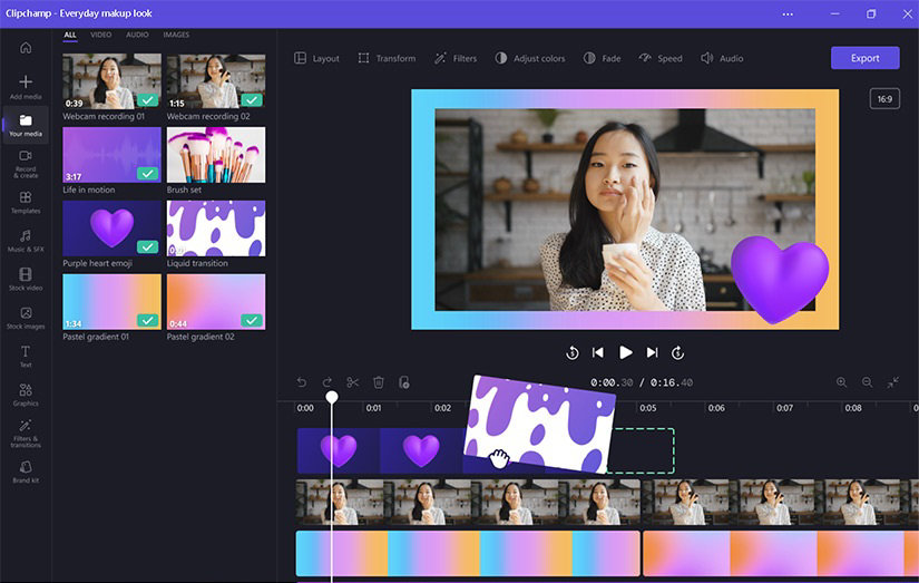 Easily create and edit videos with Clipchamp.