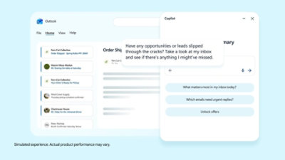 Screenshot of Outlook showing how can copilot help in managing copilot