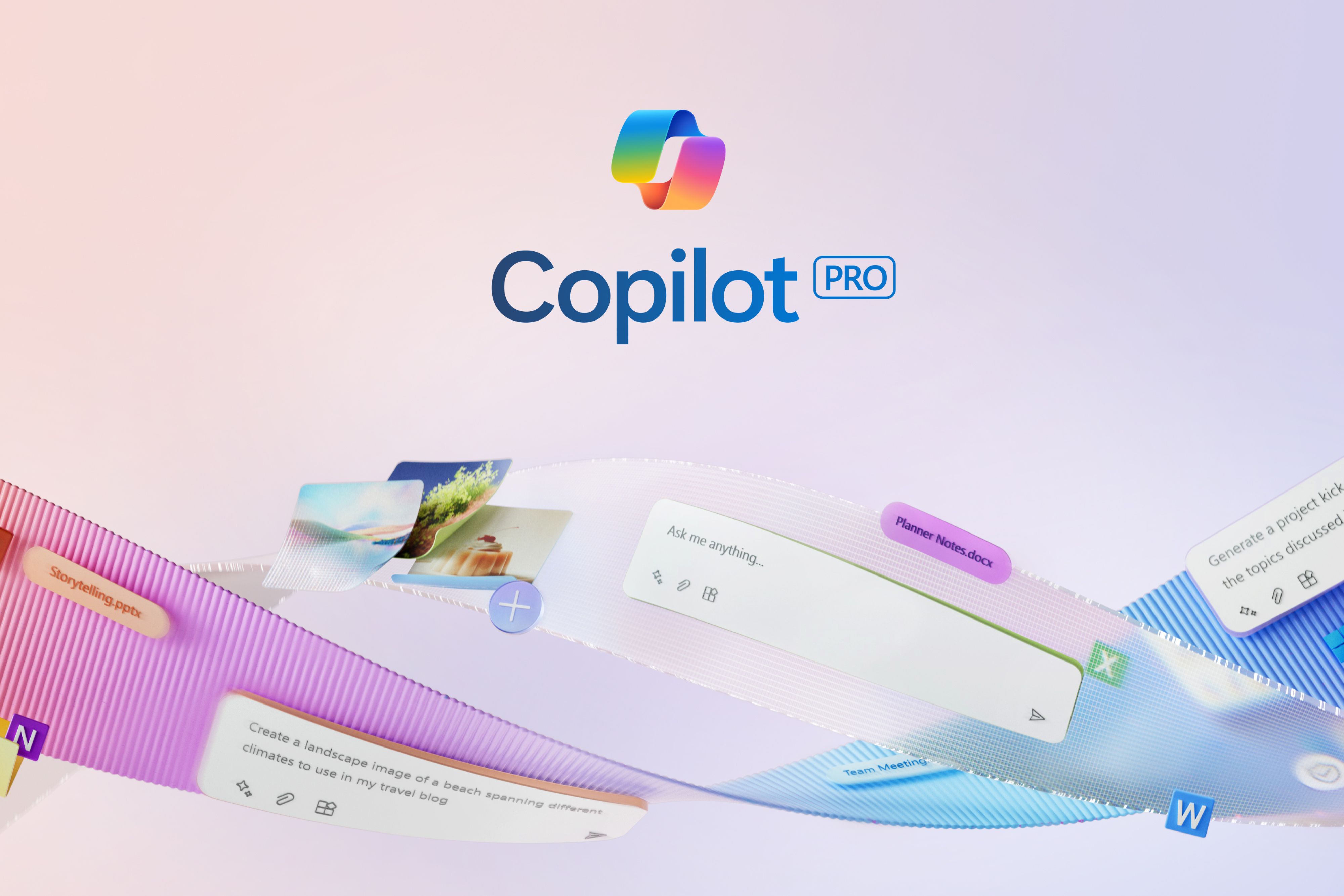 شعار Copilot ومربع البحث