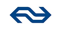 Um logótipo azul e branco da Nederlandse Spoorwegen