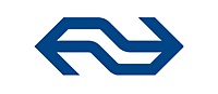Um logótipo azul e branco da Nederlandse Spoorwegen