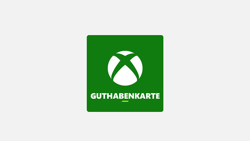 Eine Guthabenkarte mit dem Xbox Logo.