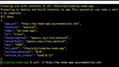 Deploying a Node.js Express app to Azure with the Azure CLI