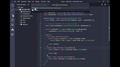 Deploying a Node.js app to Azure with Visual Studio Code