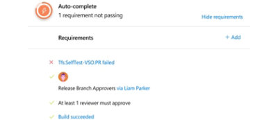 Liste d’exigences ayant réussi ou échoué pour du code