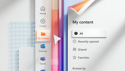 Microsoft-Apps im Container und „Meine Inhalte“ werden geöffnet.