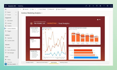 A screenshot of a dashboard showing email engagement data