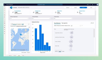 A screenshot of a report with a map and other charts
