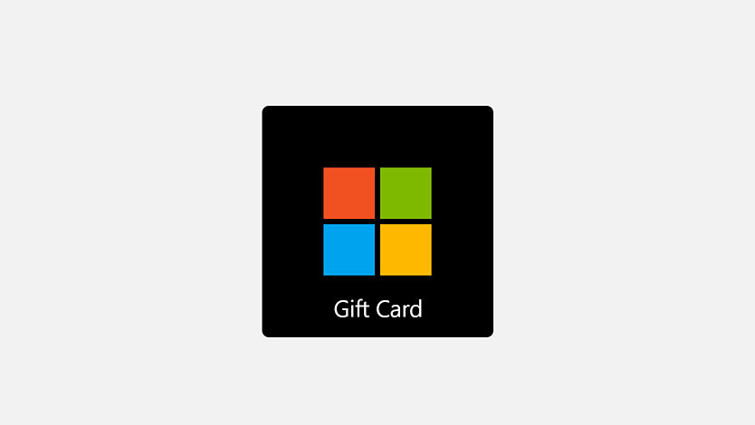 A Microsoft gift card 