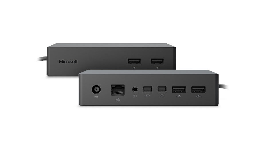 Front and back view of Surface Dock. 