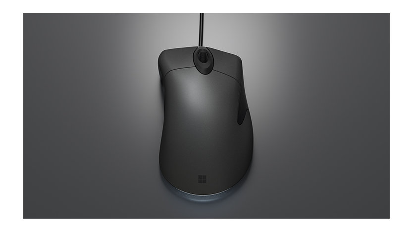 Vista trasera de Microsoft Classic IntelliMouse