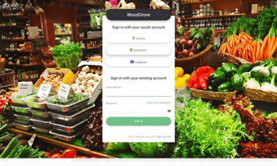 Um usuário fazendo login em sua conta corporativa