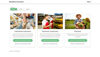 Módulos para clientes individuais, clientes empresariais e parceiros para entrar.