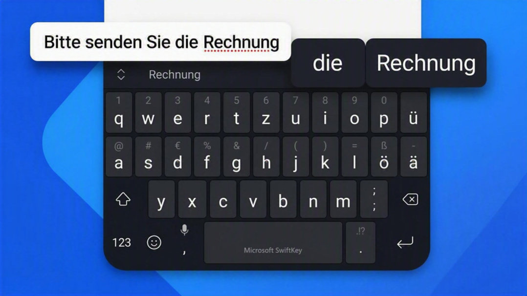 SwiftKey Autokorrektur-Demonstration