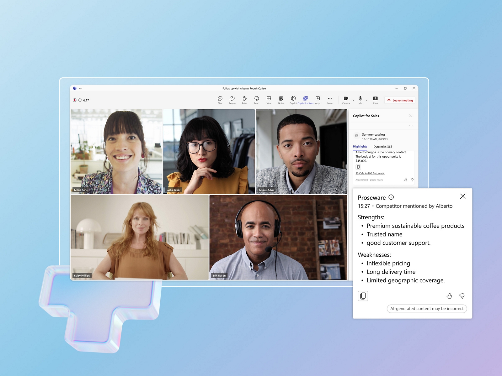 A screen showing a group of people in a video conference.