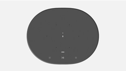 Top-down view of Sonos Move in black.