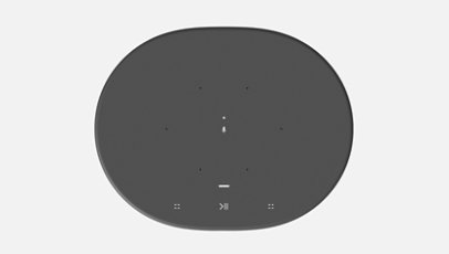 Top-down view of Sonos Move in black.