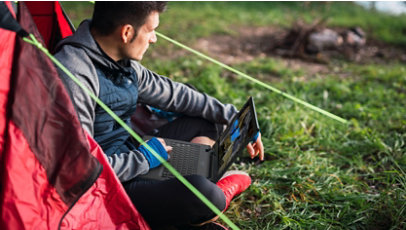 Man outdoors using the Acer Enduro Urban N 3.