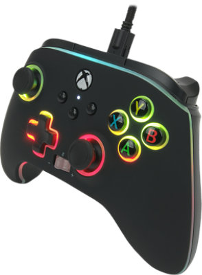 Power A Spectra Infinity Enhanced Wired Controller para Xbox Series X e S virado para a esquerda.