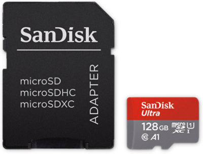 SanDisk Ultra 128 GB microSDXC SD-adapter