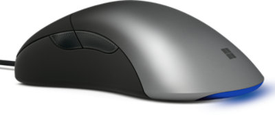 Left side view of Microsoft Pro IntelliMouse in Shadow Black