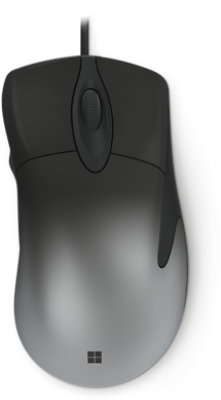 Harmaanmusta Microsoft Pro IntelliMouse ylhäältä