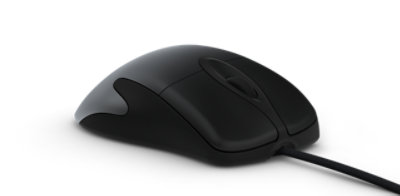 Front right view of Microsoft Pro IntelliMouse in Shadow Black