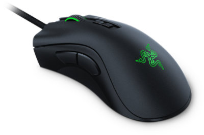 Razer DeathAdder V2 from a back right angle