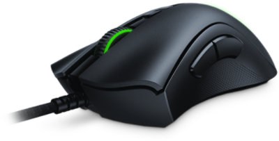 Razer DeathAdder V2 from a front right angle
