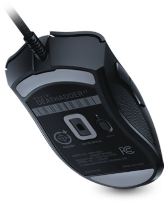 Razer DeathAdder V2 from the bottom