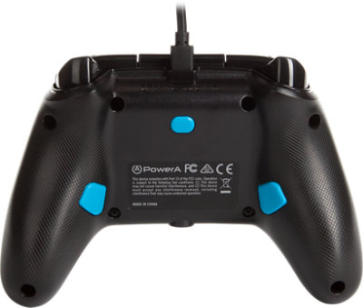 Vista posteriore del controller cablato PowerA per Xbox Series X.