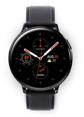 Galaxy Watch Active 2 40 mm in black front view