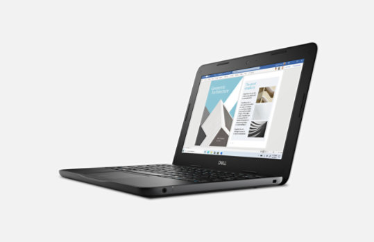 Right front view of Dell Latitude 3190 Celeron N4120 Laptop.