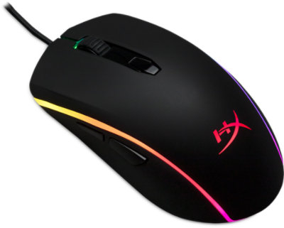 Left birdseye view of the Kingston HyperX Pulsefire Surge RGB Gaming Mouse