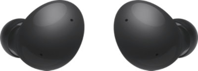 Front view of the Samsung Galaxy Buds 2 in Graphite.