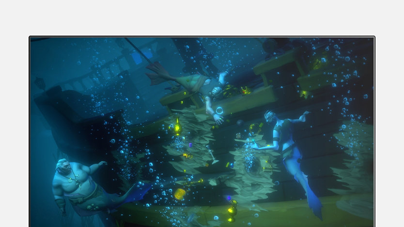 Close up front view of MSI Optix Gaming Monitor displaying a game.