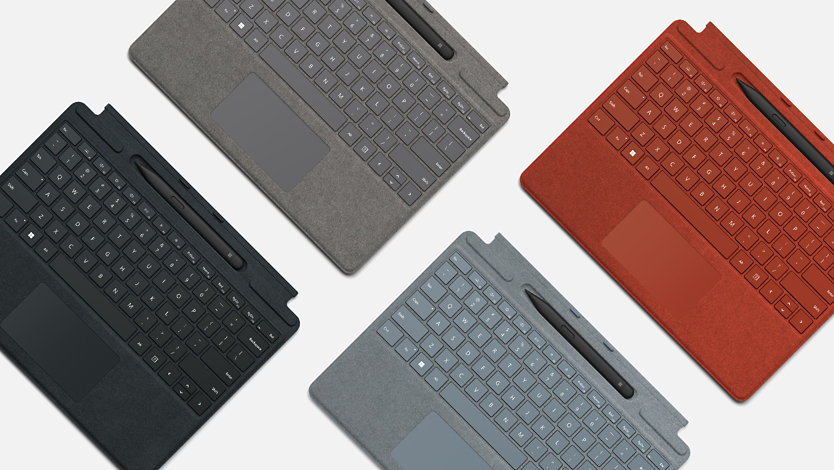 Surface Signature Type Covers de différentes couleurs.