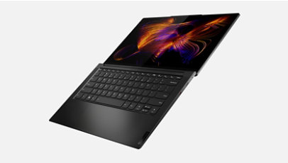 IdeaPad Slim 9i laptop extended 180 degrees.