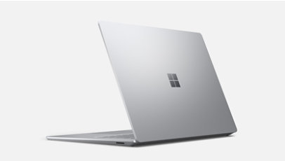 プラチナの Surface Laptop 4 の背面図