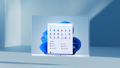 Windows 11 Start Menu Against a Windows Bloom Background